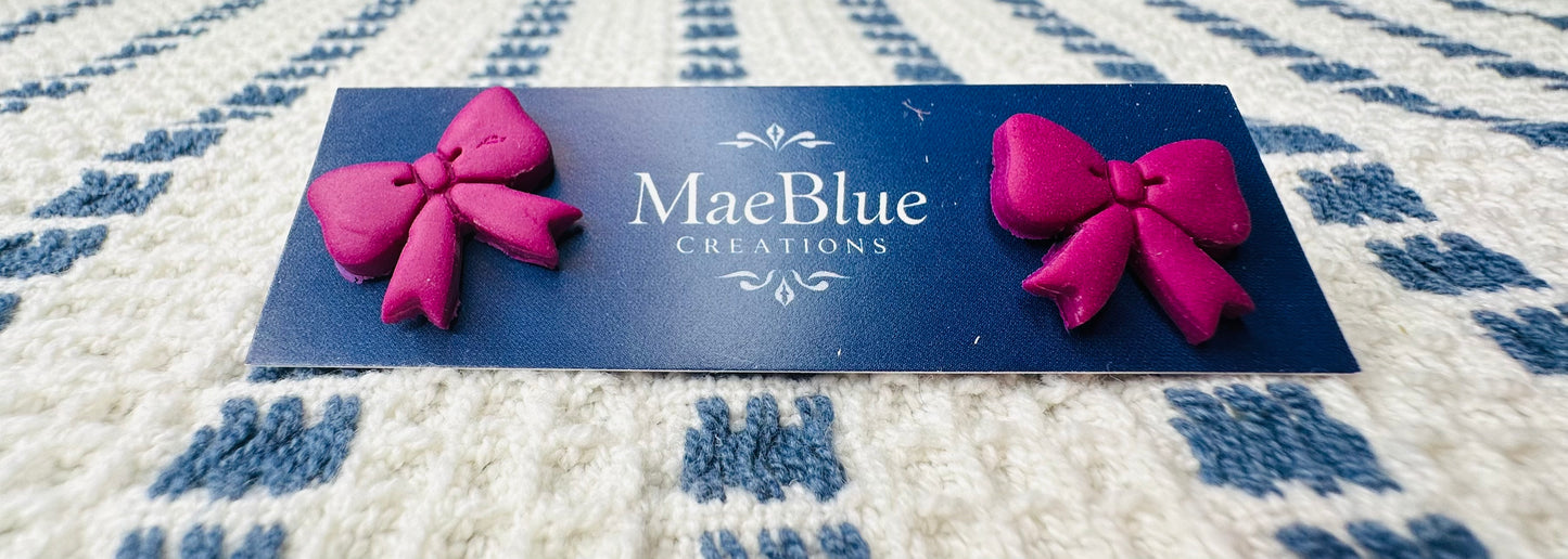 Livi Mini Bow Earrings (MULTIPLE COLORS)