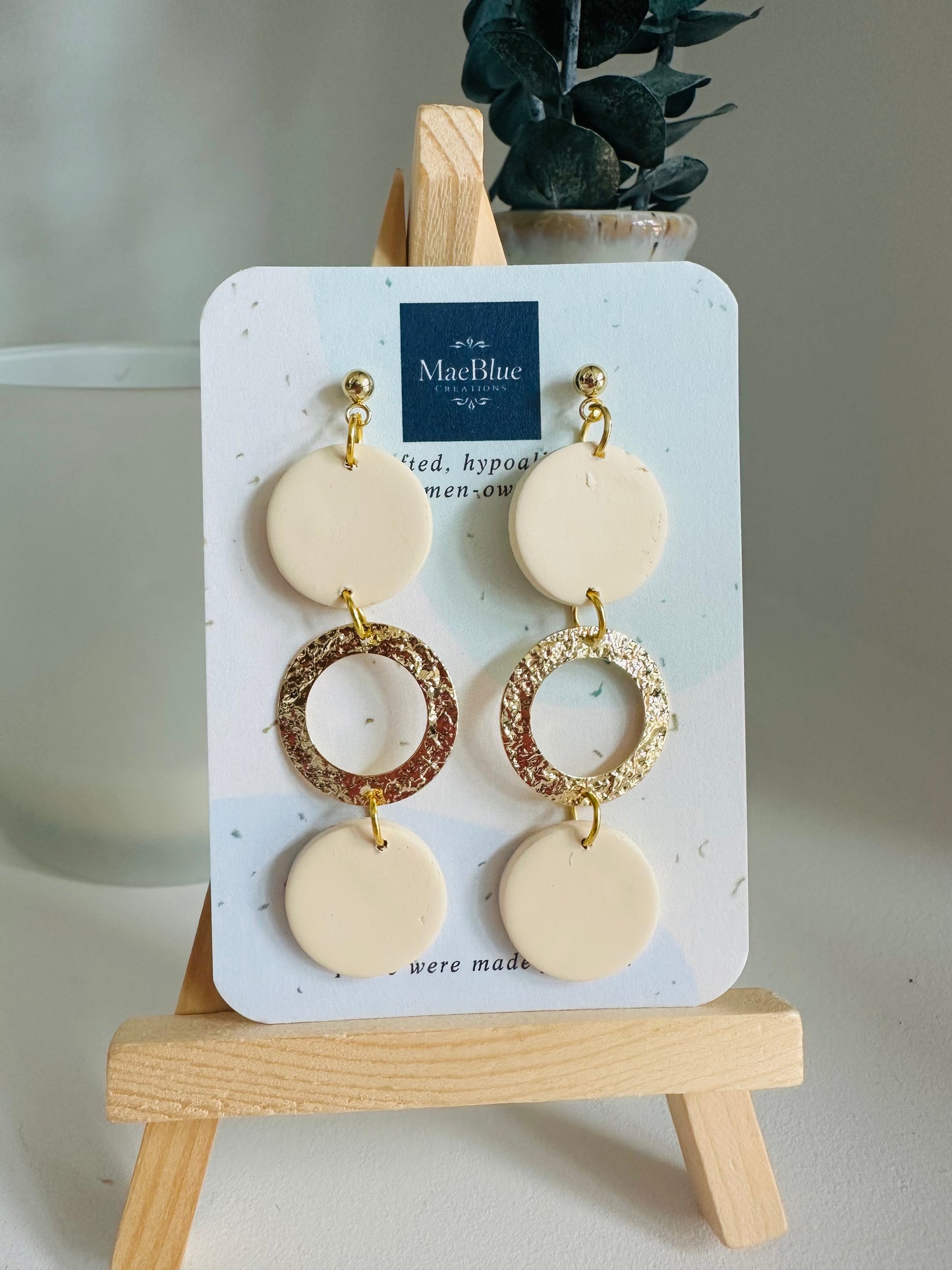 Hammered Hoop Earrings (MULTIPLE COLORS)