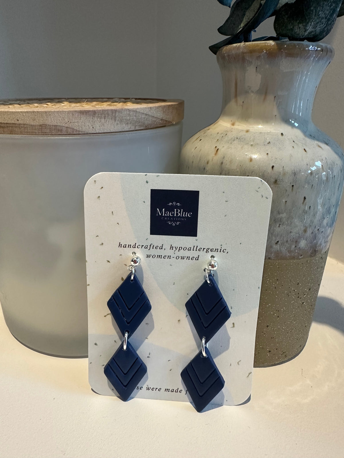 Double Diamond Earrings (MULTIPLE COLORS)