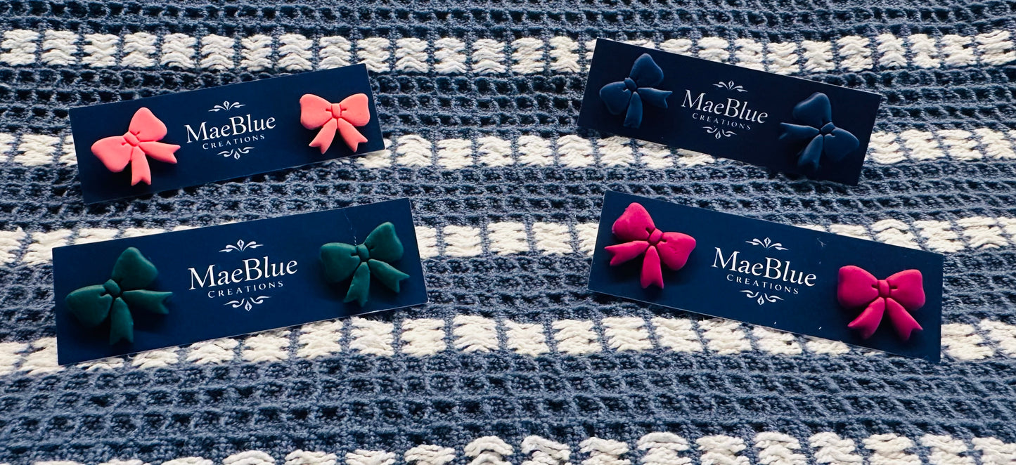 Livi Mini Bow Earrings (MULTIPLE COLORS)