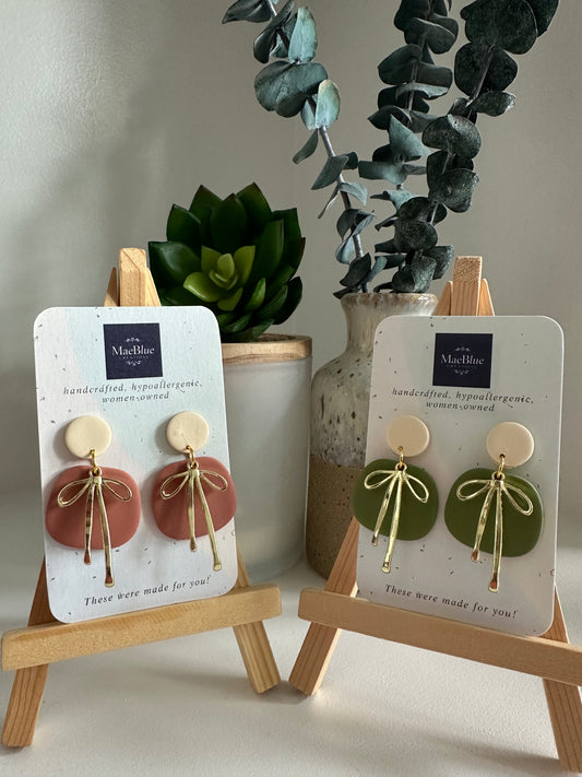 More than Enough Bow Earrings (MULTIPLE COLORS)
