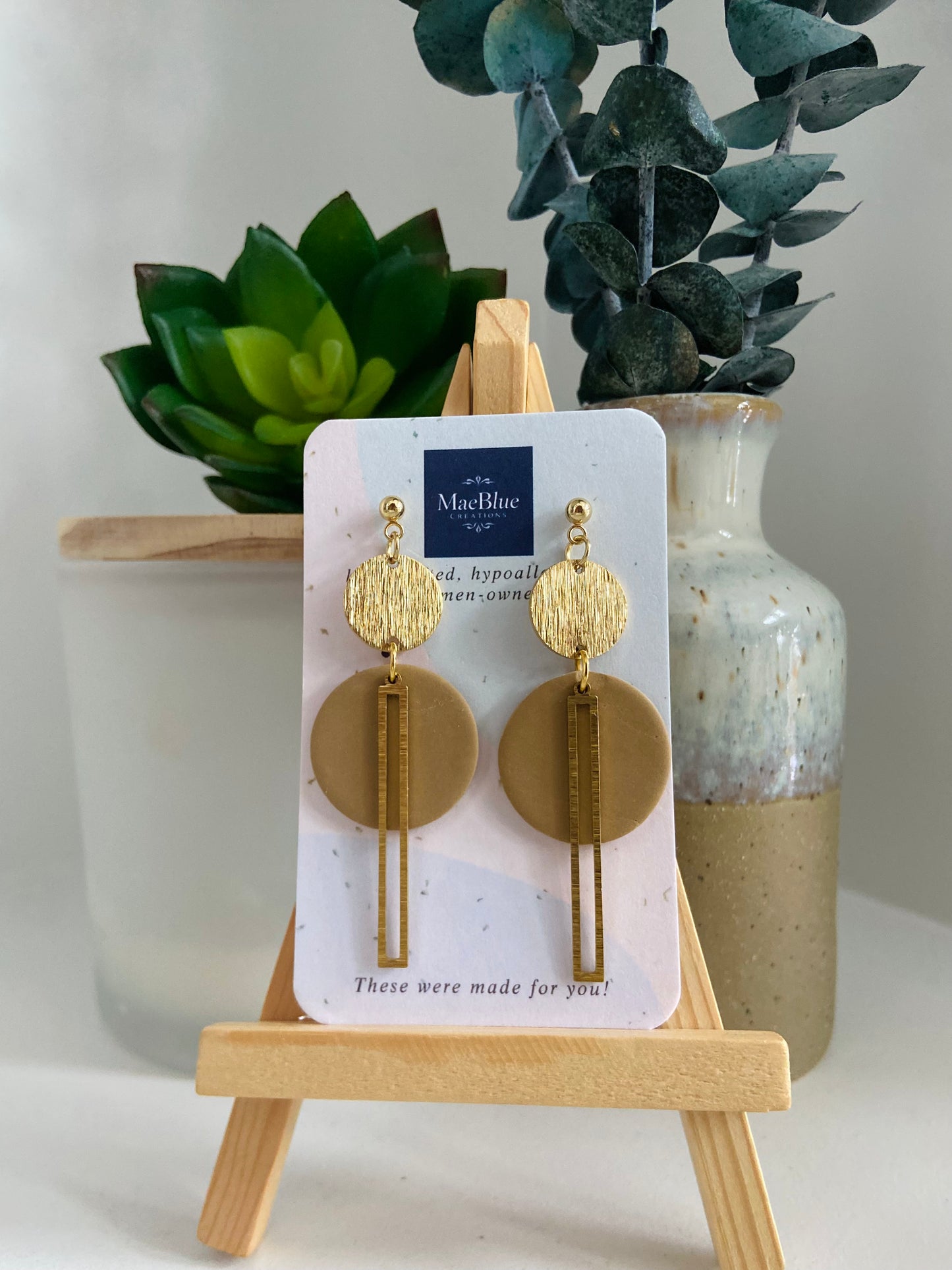 Center of Attention Rectangle Earrings (MULTIPLE COLORS)