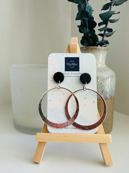 Silver Hoops (MULTIPLE COLORS)