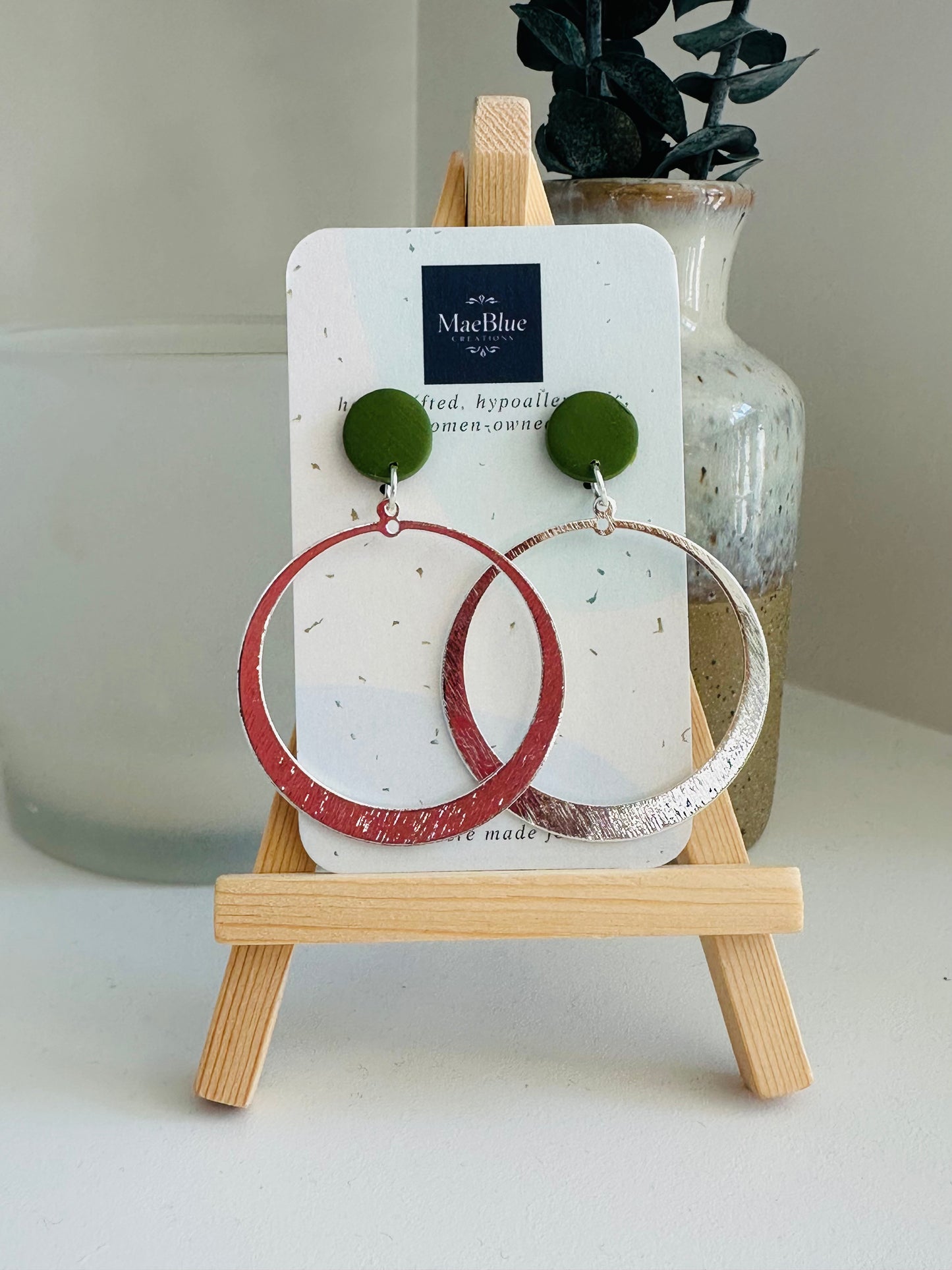 Silver Hoops (MULTIPLE COLORS)