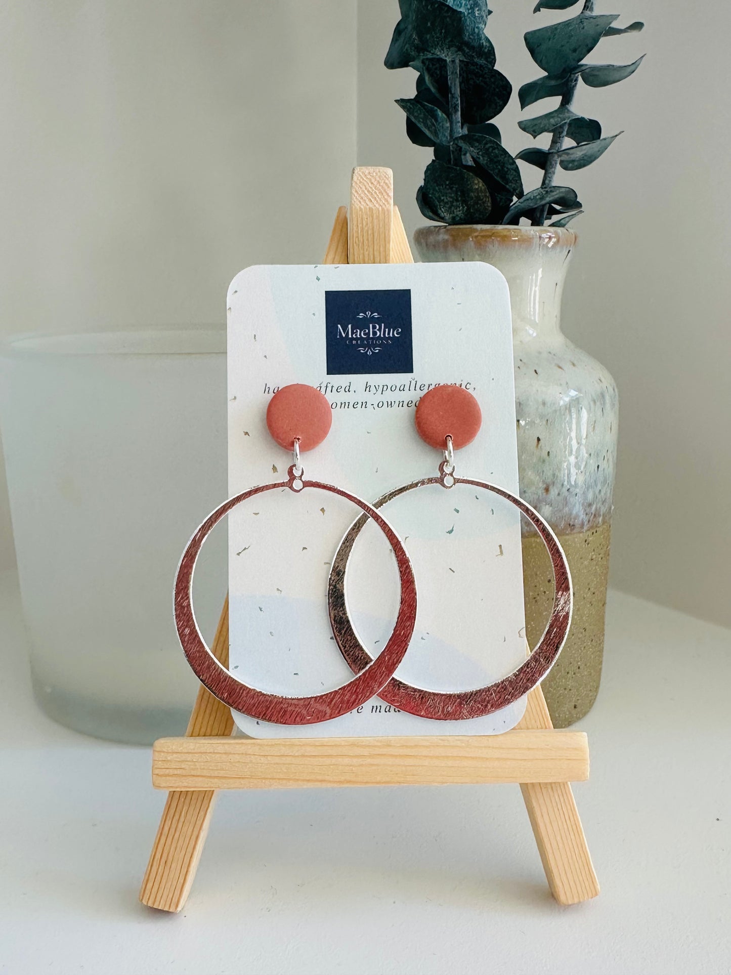 Silver Hoops (MULTIPLE COLORS)