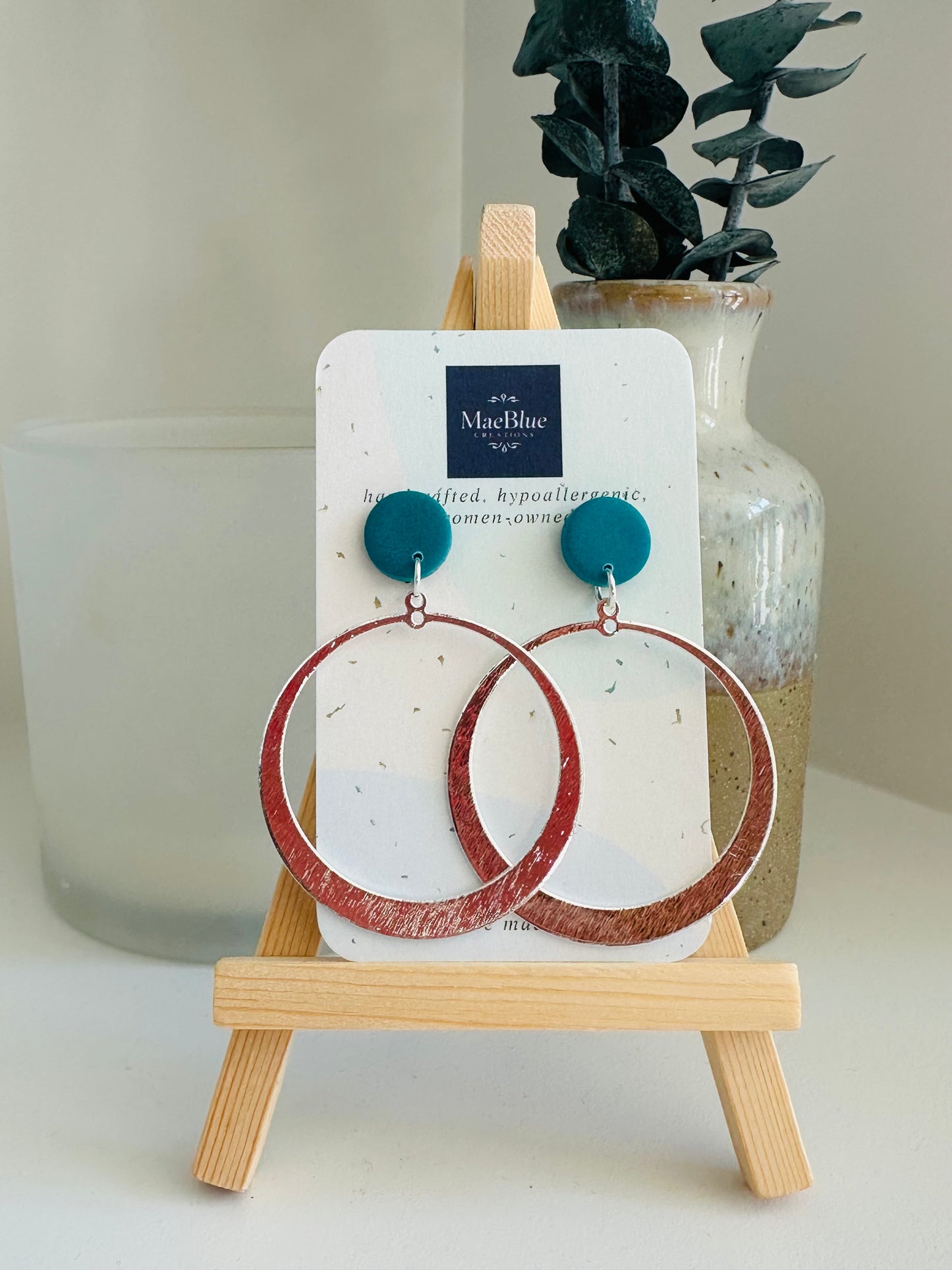 Silver Hoops (MULTIPLE COLORS)