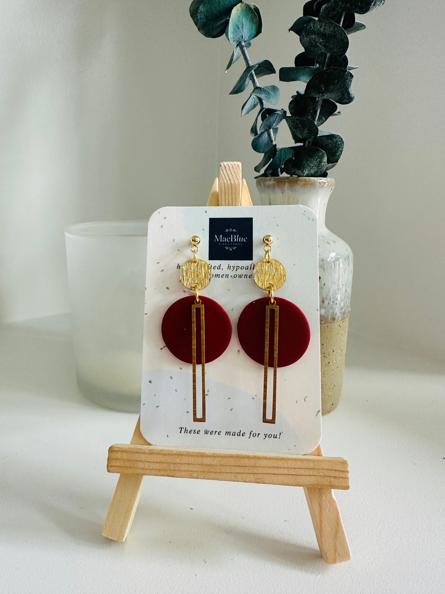 Center of Attention Rectangle Earrings (MULTIPLE COLORS)