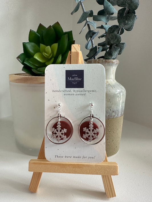 Snowflake Earrings (MULTIPLE COLORS)