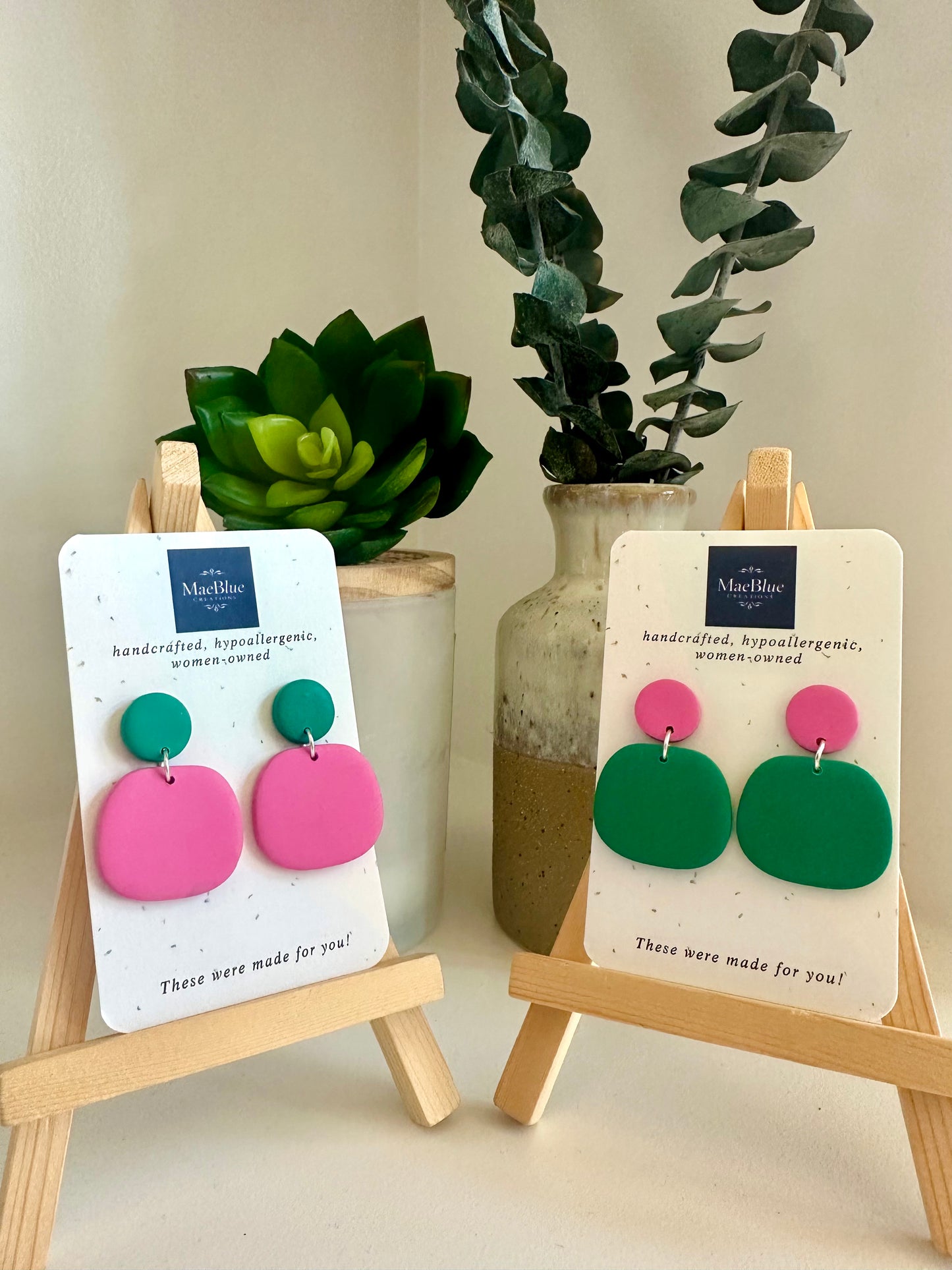 Pink & Green More than Enough Earrings
