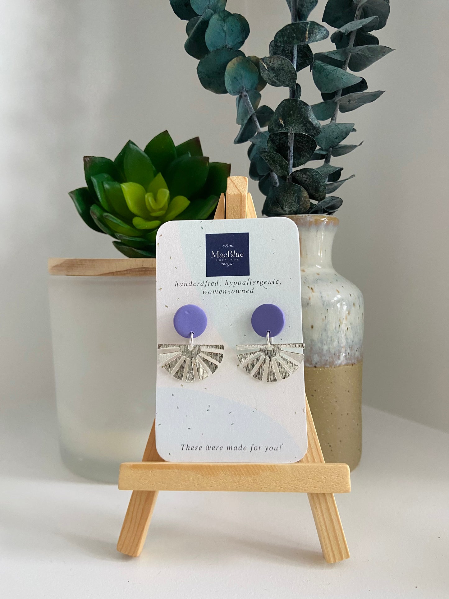 Silver Moon Earrings (MULTIPLE COLORS)