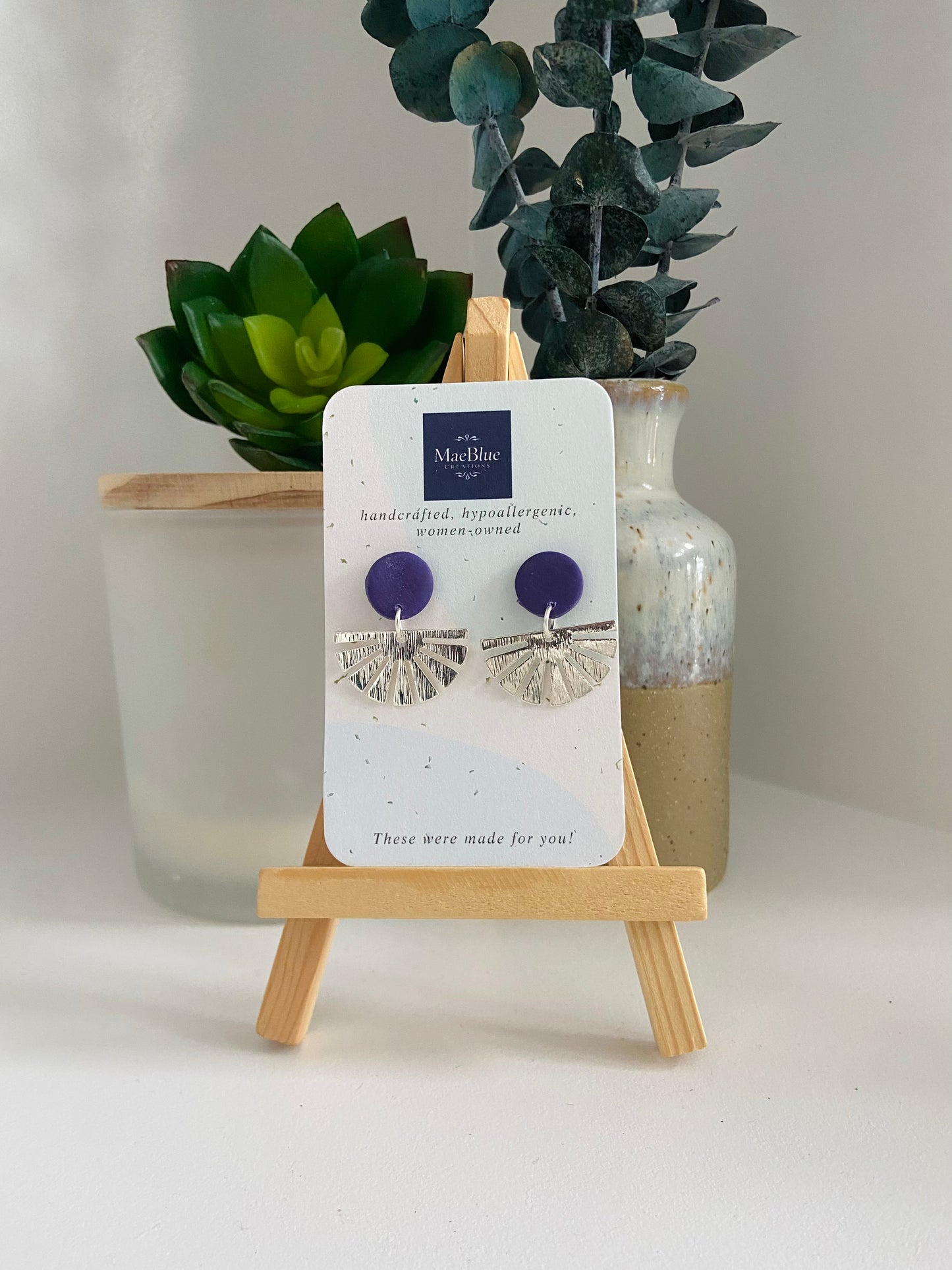 Silver Moon Earrings (MULTIPLE COLORS)