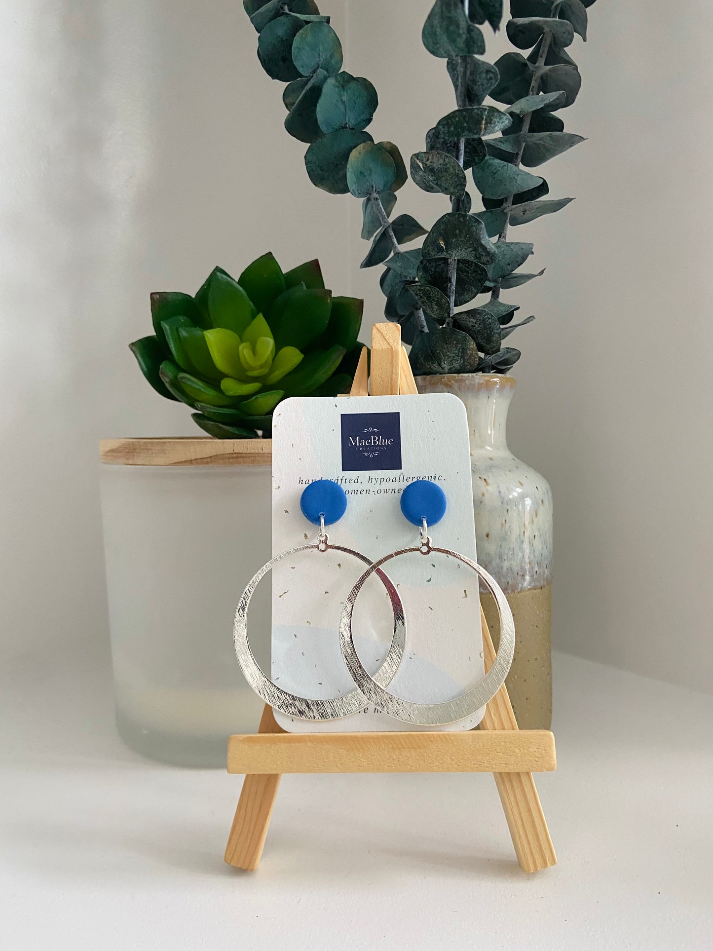 Silver Hoops (MULTIPLE COLORS)