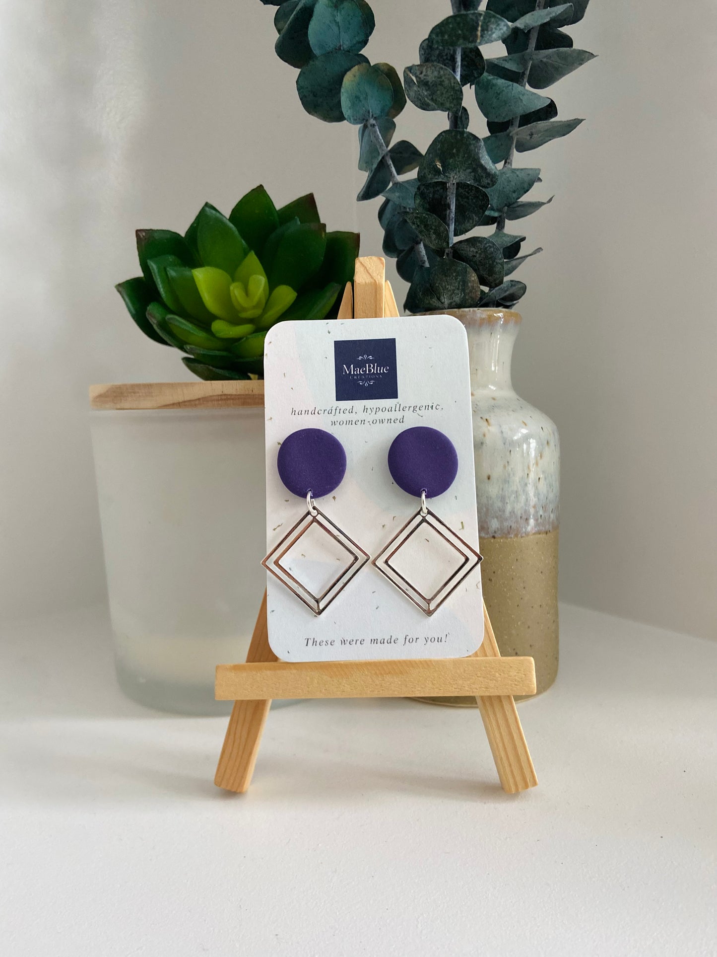 Diamond Earrings (MULTIPLE COLORS)