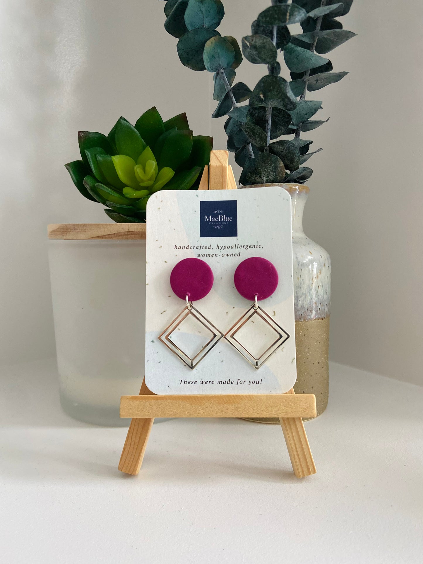 Diamond Earrings (MULTIPLE COLORS)