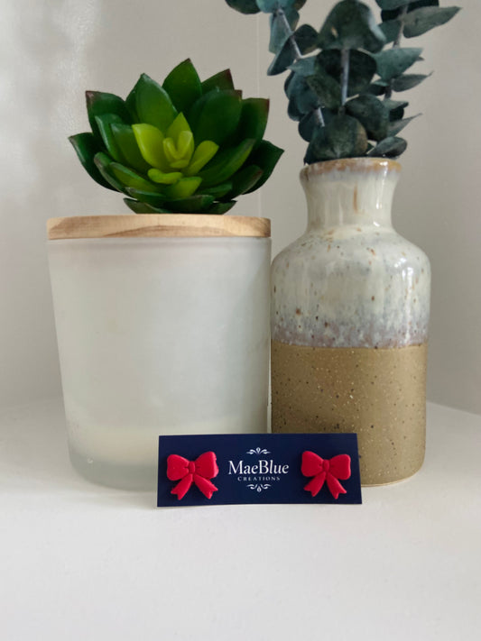 Livi Mini Bow Earrings (MULTIPLE COLORS)