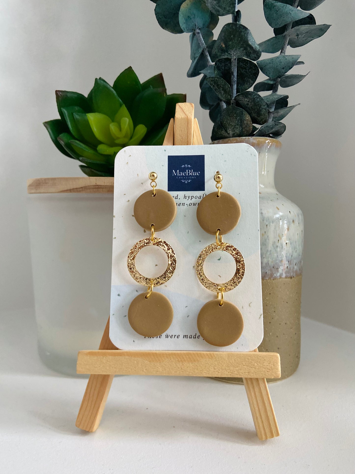 Hammered Hoop Earrings (MULTIPLE COLORS)