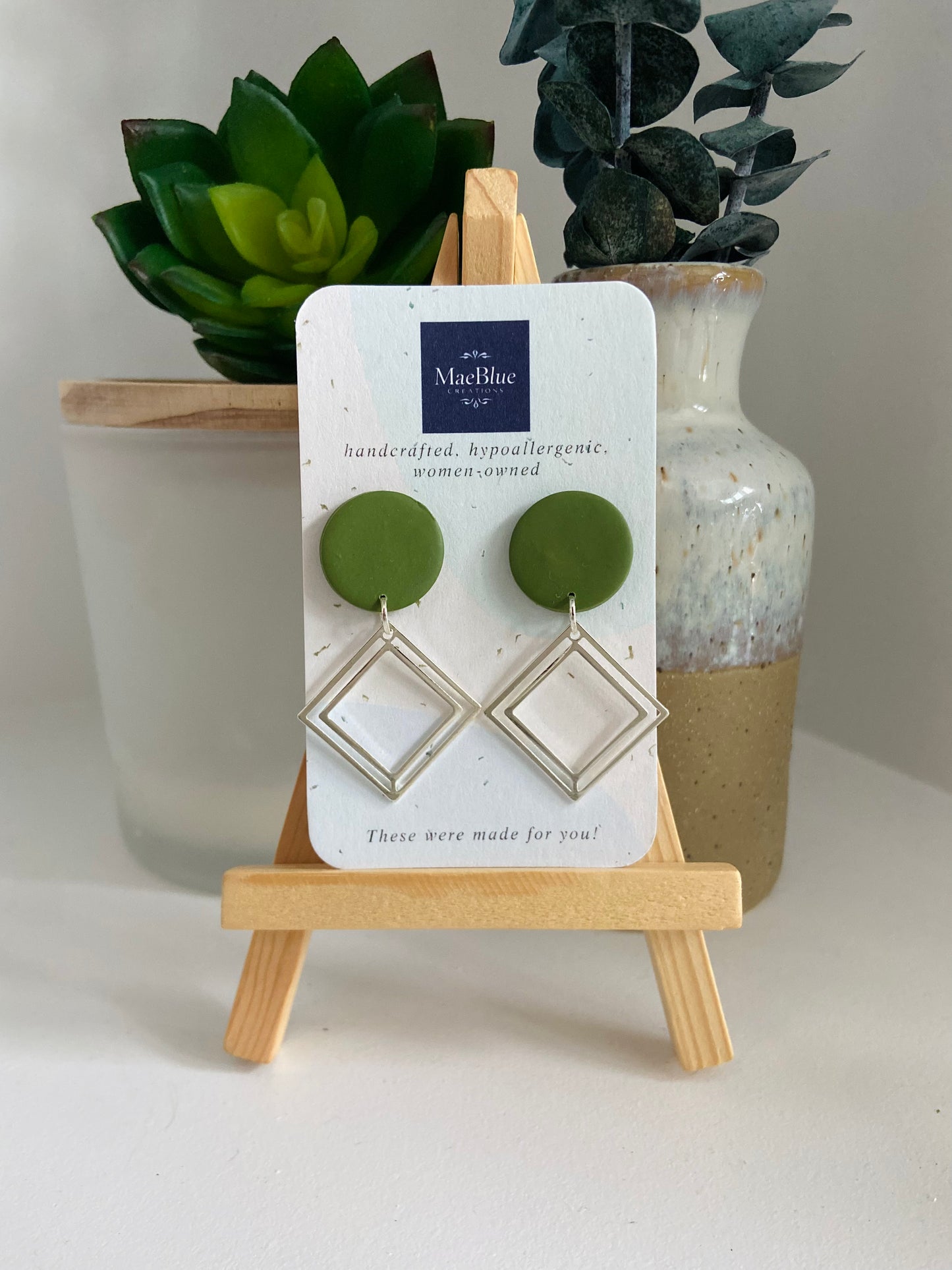 Diamond Earrings (MULTIPLE COLORS)