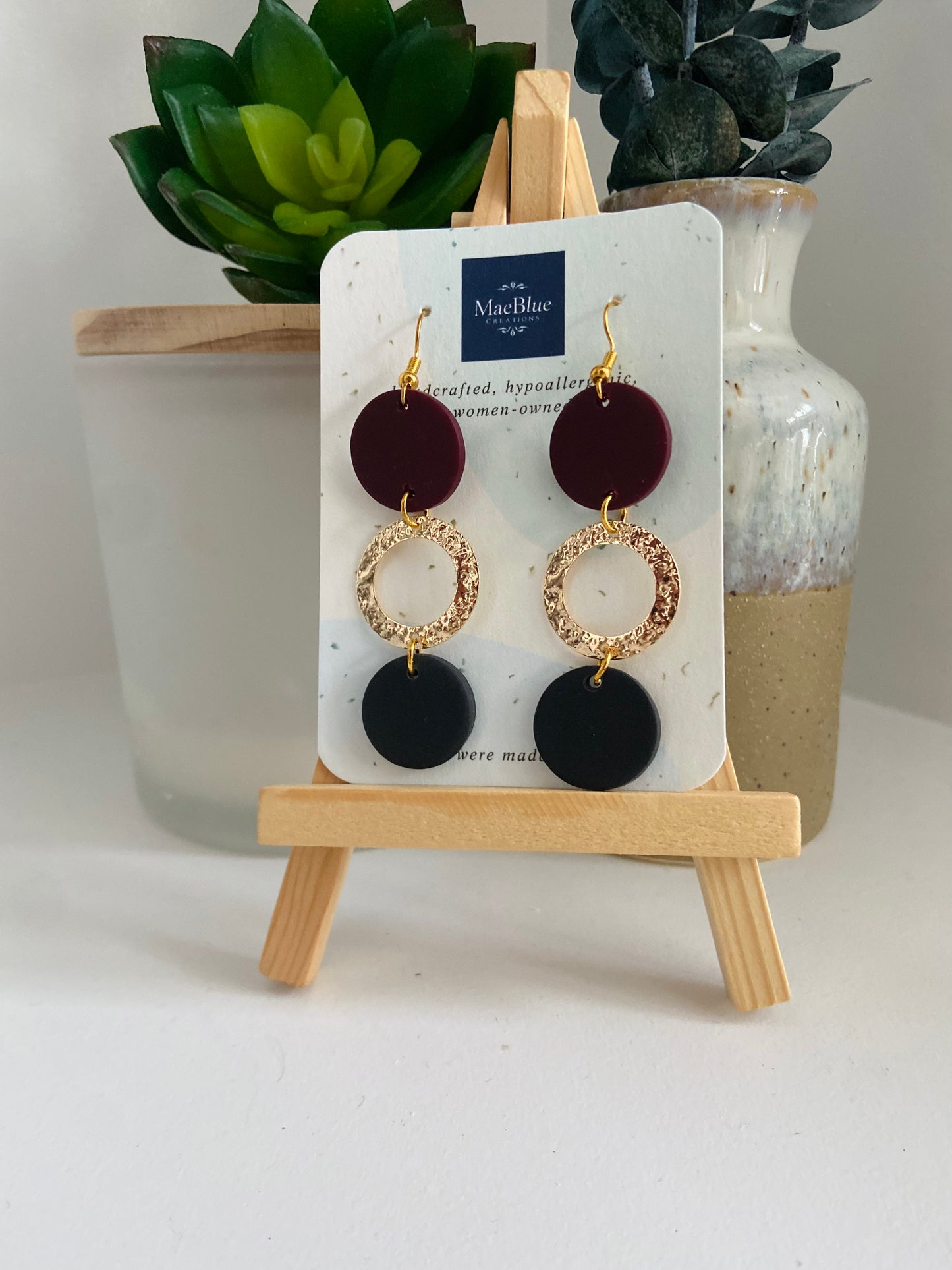Hammered Hoop Earrings (MULTIPLE COLORS)